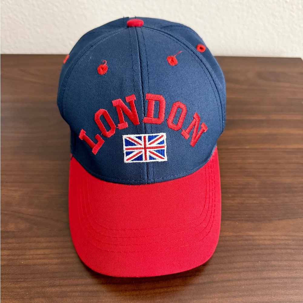 Kids’ London Navy and Red Baseball Cap
